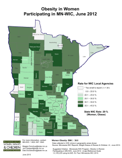 Obesity in Women Participating in MN WIC, June 2012 (PDF)