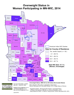 Overweight Status in Women Participating in MN WIC, Calendar Year 2014 (PDF)