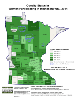 Obesity in Women Participating in MN WIC, Calendar Year 2014 (PDF)