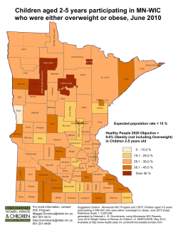 Children aged 2-5 years participating in MN WIC who were either overweight or obese, June 2010 (PDF)
