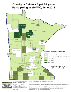 Obesity in Children Aged 2-5 Years Participating in MN WIC, June 2012 (PDF)