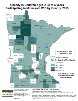 Obesity in Children Aged 2 up to 5 Years Participating in MN WIC, 2015 (PDF)