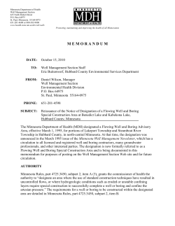 Memo Benedict Lake and Kabekona Lake, Hubbard County (PDF: 1.2 MB/5 pages)