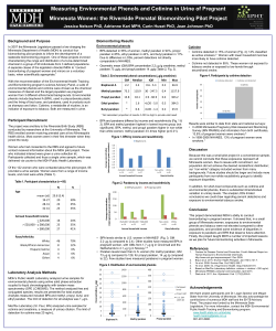 Measuring Environmental Phenols and Cotinine in Urine of Pregnant Minnesota Women: the Riverside Prenatal Biomonitoring Pilot Project
