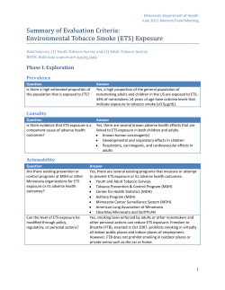 Summary of Evaluation Criteria for ETS