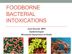 Presentation: MDH Epidemiology and Outbreak Report, Josh Rounds (PDF: 1.08MB/45 pages)