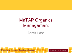 Presentation: Report on Minnesota Waste Reduction Projects (PDF: 314KB/25 pages)