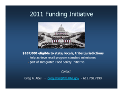 Special Events, Greg Abel, FDA (PDF: 1.2MB/50 pages)