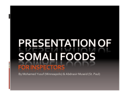 Presentation: Somali Foods (PDF: 1.41MB/14 pages)