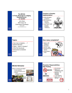 Presentation: Freedom To Breathe Update (PDF: 2MB/5 pages)