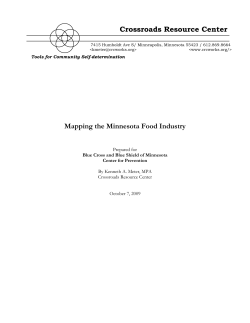 Blue Cross/Blue Shield Crossroads Resource Center, Mapping the Minnesota Food Industry. (PDF: 1.31MB/102 pages)