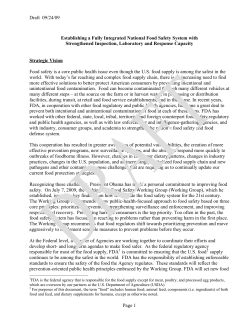 Establishing a Fully Integrated National Food Safety System with Strengthened Inspection, Laboratory and Response Capacity (PDF: 233KB/8 pages)