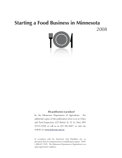 Manual: Starting A Food Business in Minnesota (PDF: 669KB/50 pages)