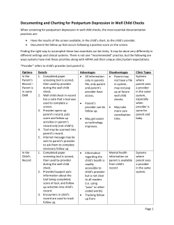 How to Document and Chart Postpartum Depression Screening in a Pediatric Setting (PDF)