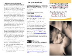 Info Sheet - Depression or Anxiety During and After Pregnancy (PDF)
