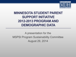 2012-2013 Minnesota Student Parent Support Initiative Data (PDF)