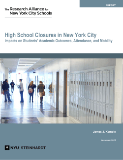 HighSchoolClosuresinNewYorkCity ResearchAllianceforNYCSChools pdf