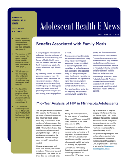 October 2009 Adolescent E-Newsletter (PDF: 383KB/5 pages)