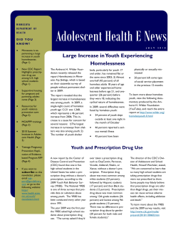 July 2010 Adolescent E-Newsletter (PDF: 386KB/5 pages)