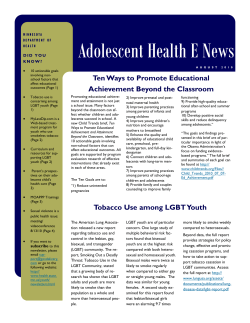 August 2010 Adolescent E-Newsletter (PDF: 392KB/5 pages)