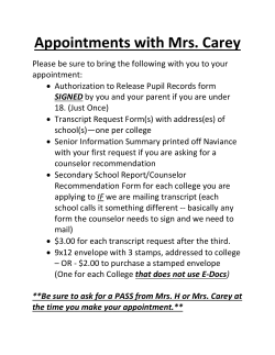 Transcript Request Appointment