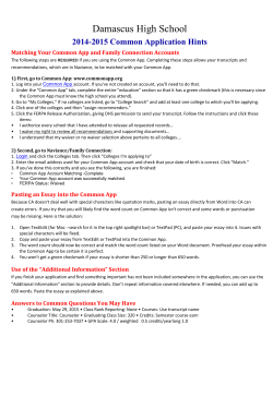 Common Application Hints