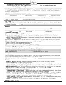 New Student Information
