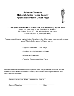 2016-2017 NJHS Application Packet
