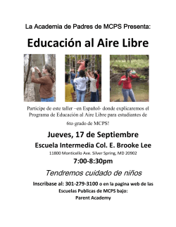 2015 Outdoor Ed Spanish Flyer