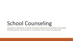 Counseling Services Caseload Presentation