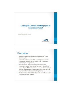 Completing Outcomes for 2010-2015 Cycle