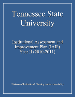 University Assessment and Improvement Plan