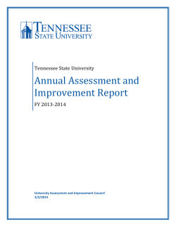UAIC Assessment and Improvement Report  2014