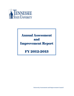 UAIC Assessment and Improvement Report &nbsp;2013