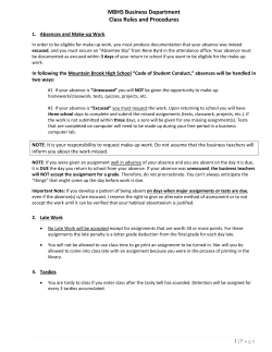 Business Department Procedure