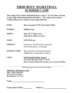 Click here to view and print the 2016 Boys Summer BB Clinic Registration Form.