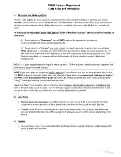 Business Department Procedures
