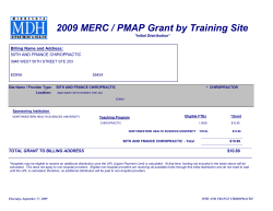 Grant by Clinical Training Facility (detail)
