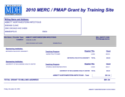 Grant by Clinical Training Facility (detail)