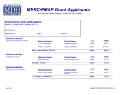 Grant by Clinical Training Facility (detail) (PDF)