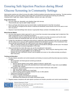 Ensuring Safe Injection Practices during Blood Glucose Screening in Community Settings: Checklist (PDF: 38KB/1 page)