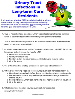 Urinary Tract Infections in Long-term Care Residents (PDF: 281KB/2 pages)