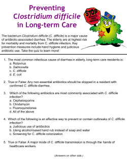 Preventing Clostridium difficilein Long-term Care (PDF: 292KB/2 pages)