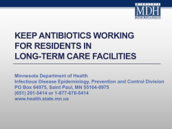 Keep Antibiotics Working For Residents in Long-Term Care Facilities (PDF: 340KB/30 pages)