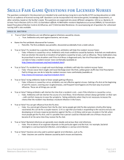 Skills Fair Game Questions for Licensed Nurses (PDF: 266KB/9 pages)