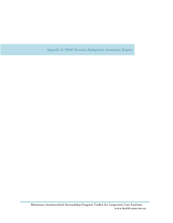 Appendix G: SBAR: Situation, Background, Assessment, Request (PDF: 139KB/3 pages)