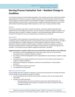 Appendix F: Nursing Process Evaluation Tool &ndash; Resident Change in Condition (PDF: 390KB/8 pages)