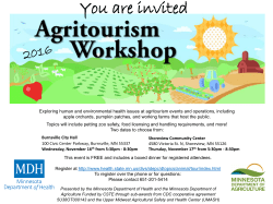 2015 Agritourism Workshop (PDF: 252KB/1 page)