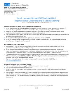 Temporary License Application Form for Clinical Fellowship and /or Doctoral Externship (Word)