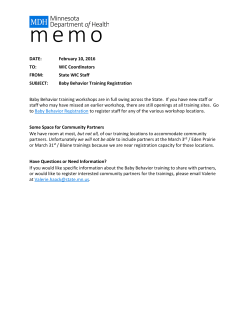 Baby Behavior Training Registration (PDF) - 2/10/16